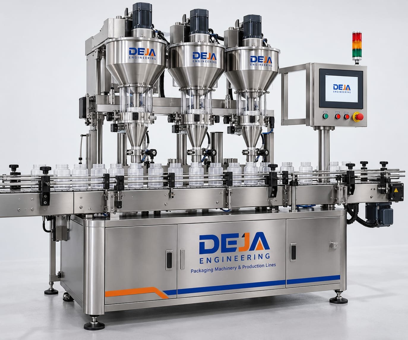 Triple-head auger filling machine